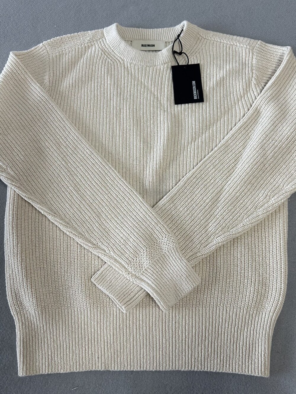 Buck Mason Sand Dollar Seafarer Cotton Rib Crew Men's Sz XS MSRP $188 NWI [BA19]
